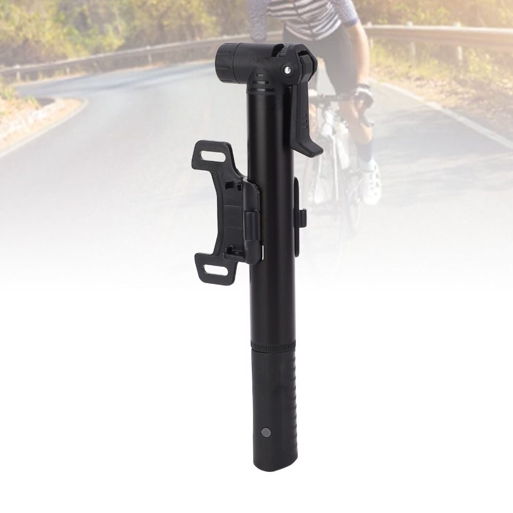Bike Pump Frame Mount - Draagbare fietspomp van aluminiumlegering, zwarte plastic
