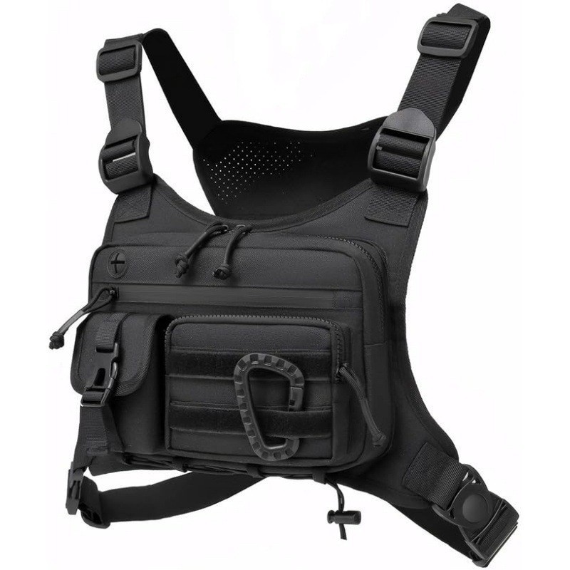 Cycling Commuter Backpack Waterproof - Tactische borsttas Herenvest Edc Waterdicht Anti-diefstal