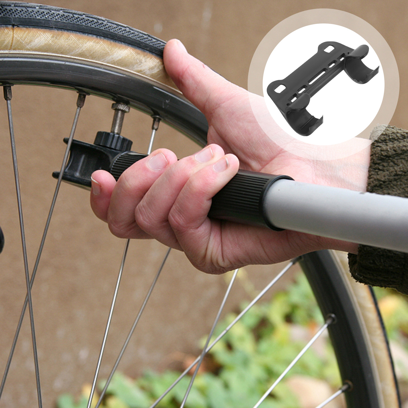Bike Pump Frame Mount - 5-delige professionele fietspomphouder van nylon, universeel