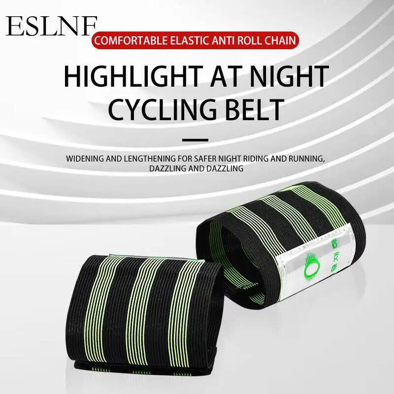 Cycling Commuting - ESLNF Universele reflecterende fietsveiligheidsriemen Verstelbare enkelbroekbeenriem